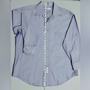 Geoffrey Beene Men's Blue Button Up Dress Shirt 33/32 Made In USA Like New